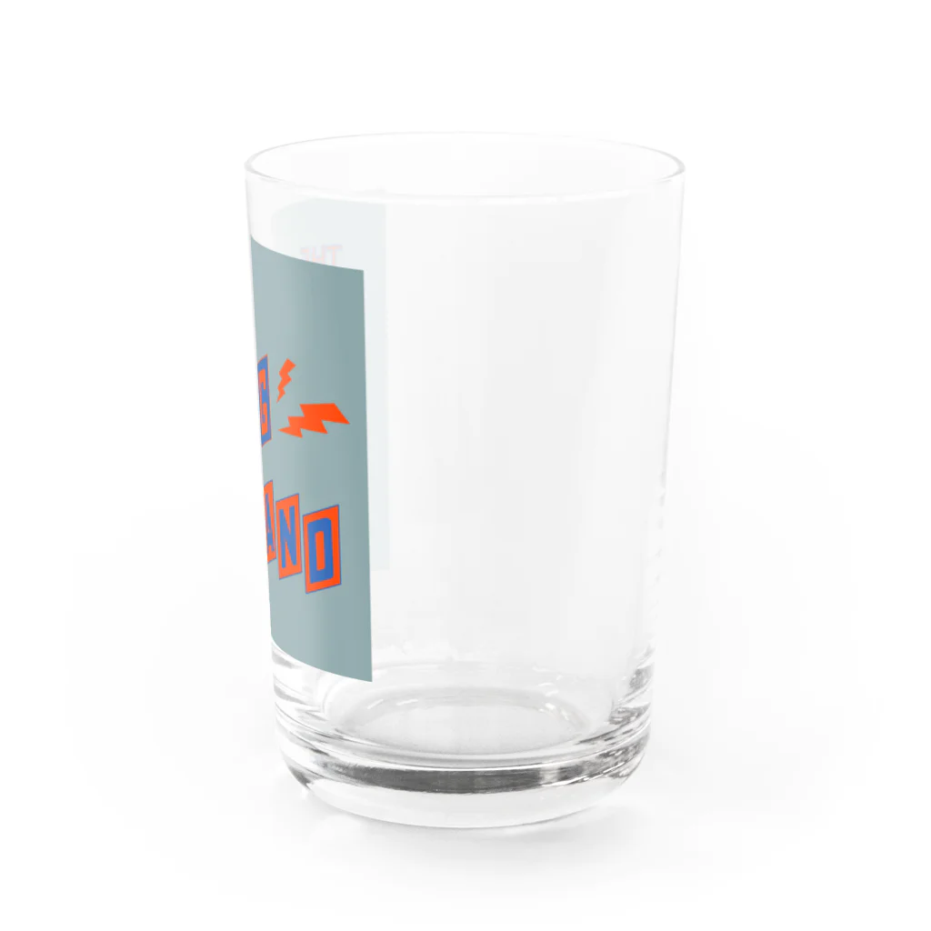 ザ ロングアイランド アパレルの平行四辺形デザイン オレンジ×ネイビー×グレー Water Glass :right