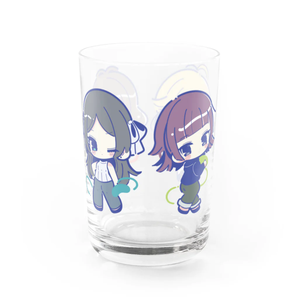 おんなどもの可愛いグッズショップの横並びおんなどもちゃん Water Glass :right