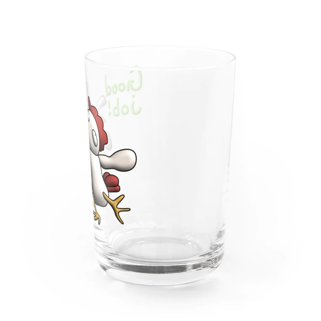 440きゃらくたーずのにわとりくん Water Glass :right