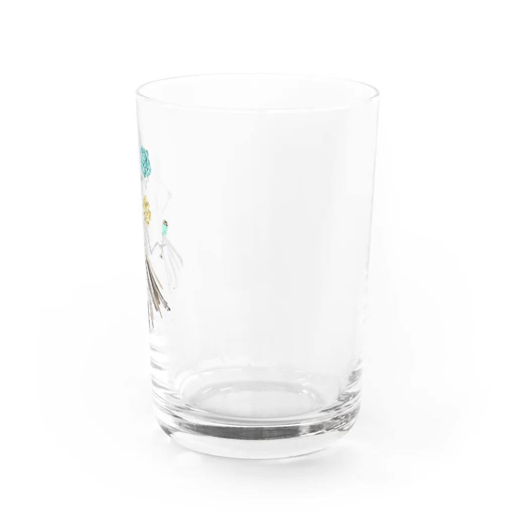 hoshan☺︎flower garden❁の【Rose dancer 🌹】ver.2 ~ 大切な友へ~ Water Glass :right