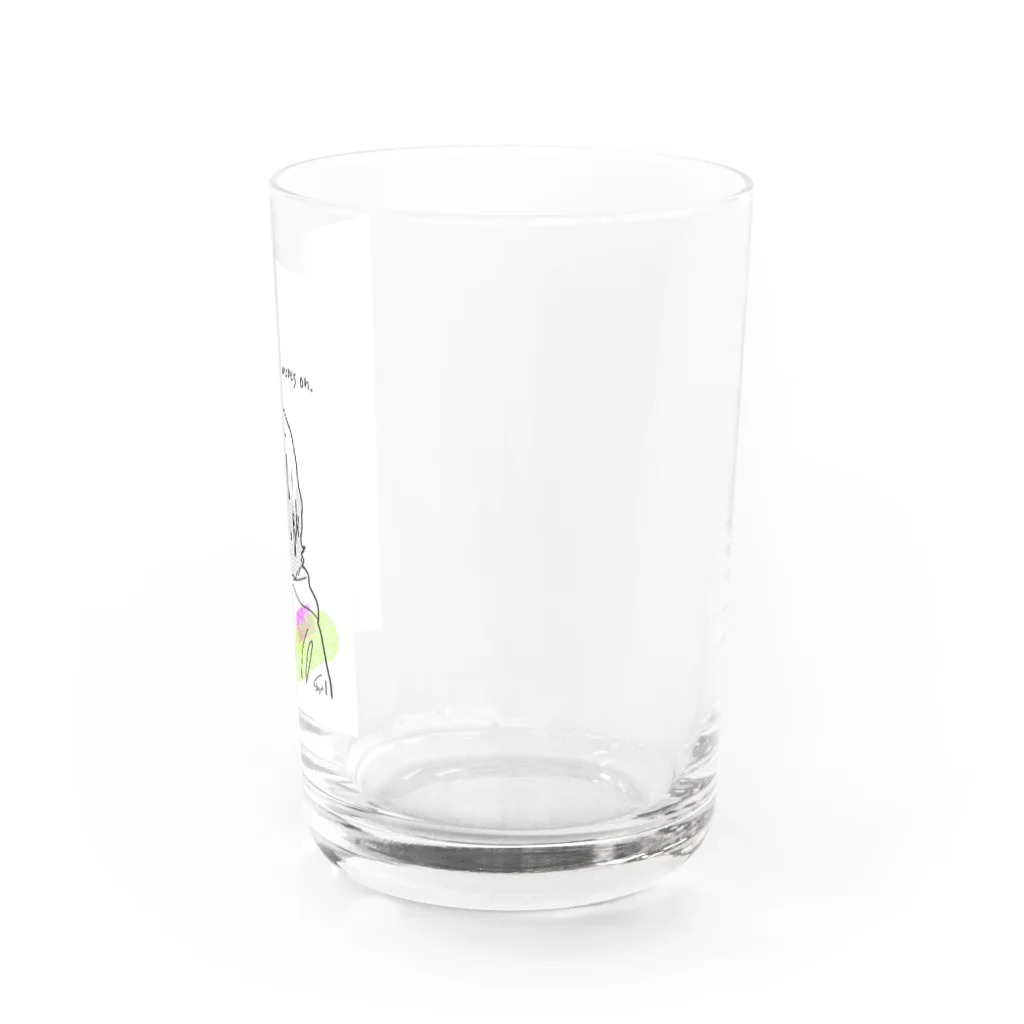 しみじみ　しじみのgirl Water Glass :right