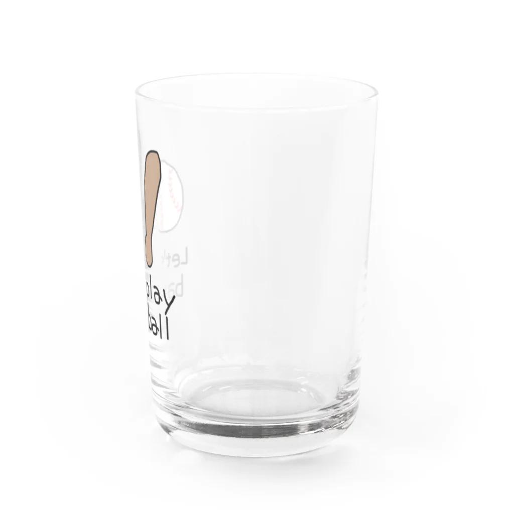 スズナのLet's play baseball Water Glass :right