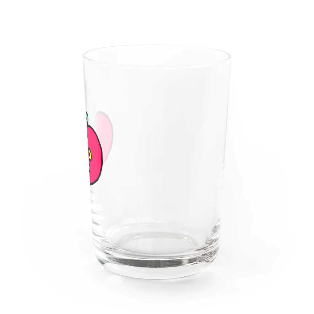 ニコニコ❤︎お肉のリンゴの妖怪ちゃん Water Glass :right