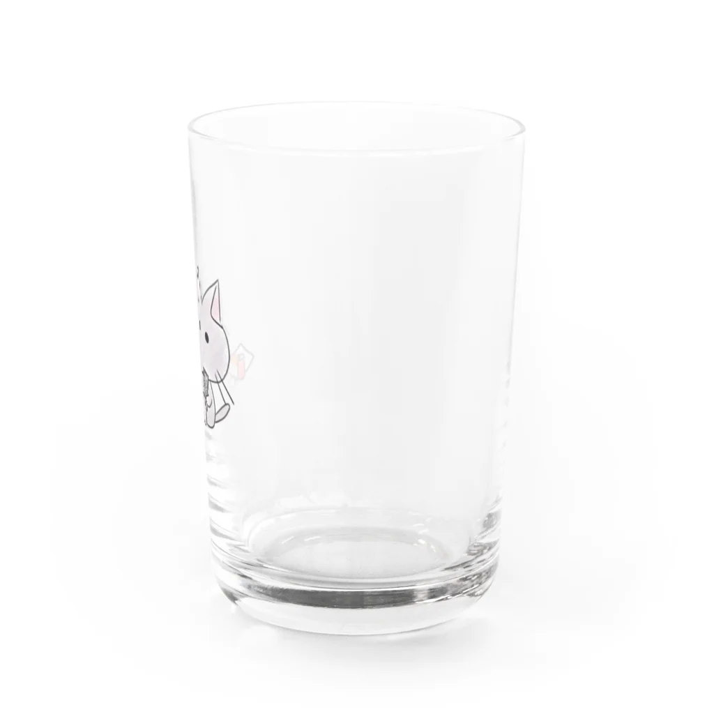 lovetwingeのお気に召すまま猫(グレー) Water Glass :right