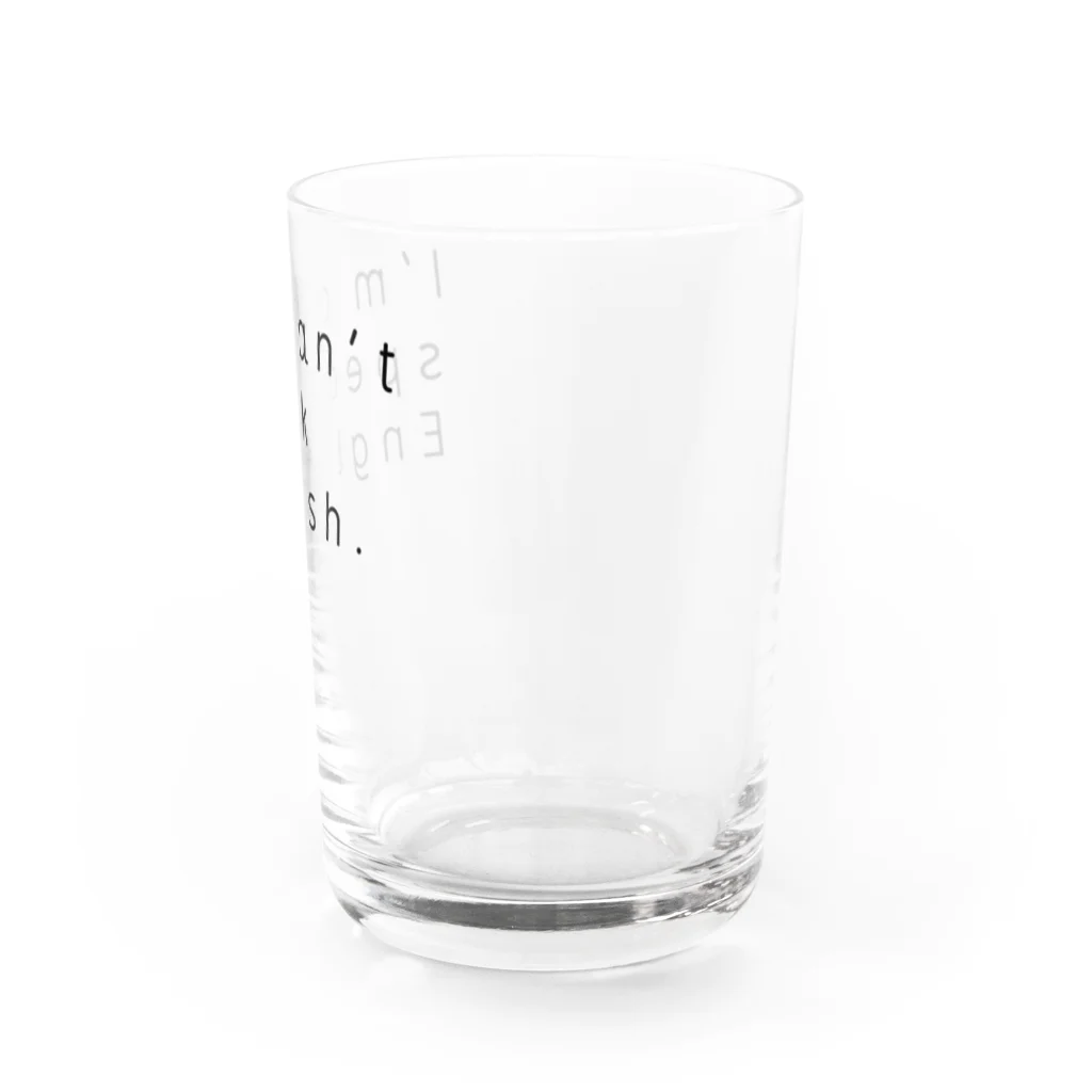 チャーリーのI'm can't speak English Water Glass :right