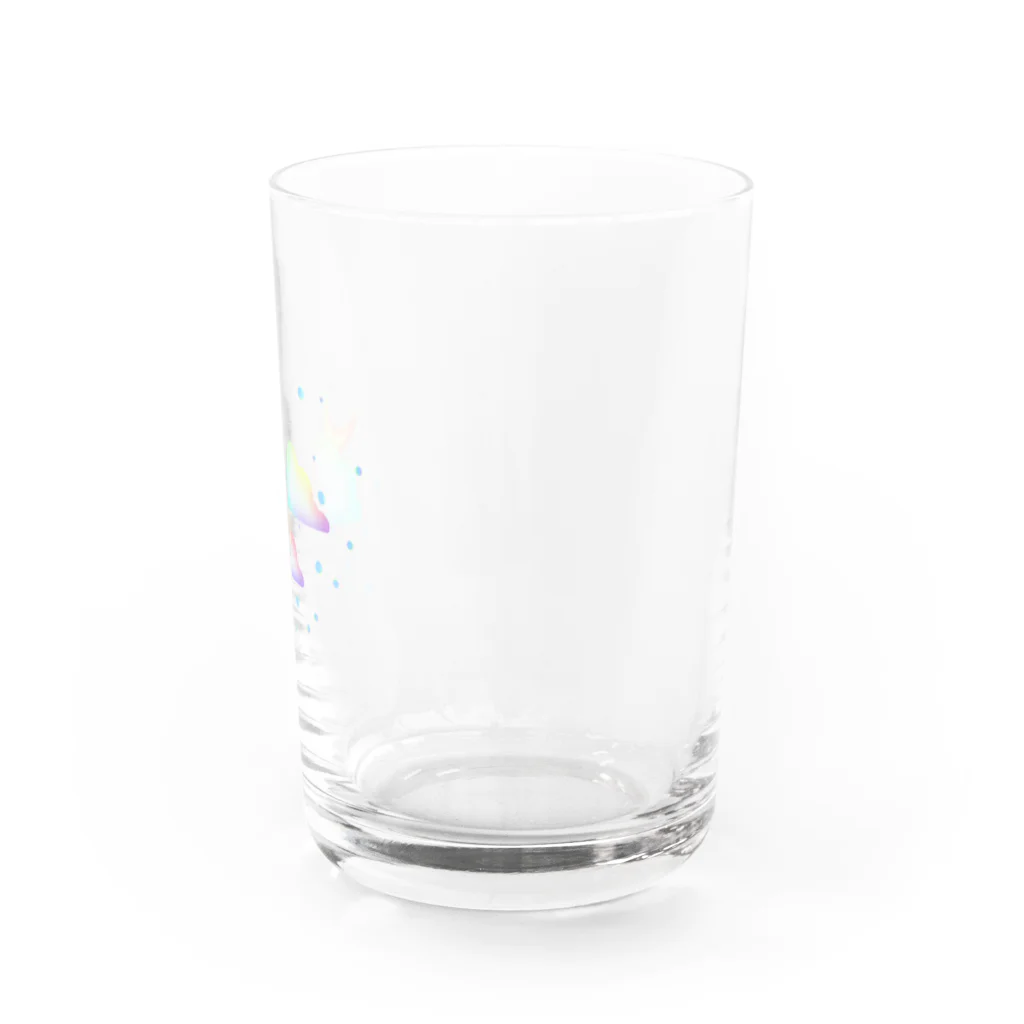 samereniの月と雲ふわふわ Water Glass :right