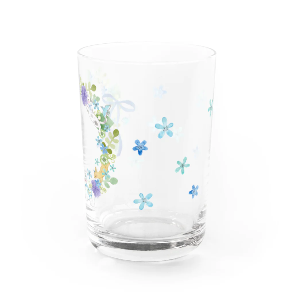 しまざきあんみのブルーフラワーリース Water Glass :right