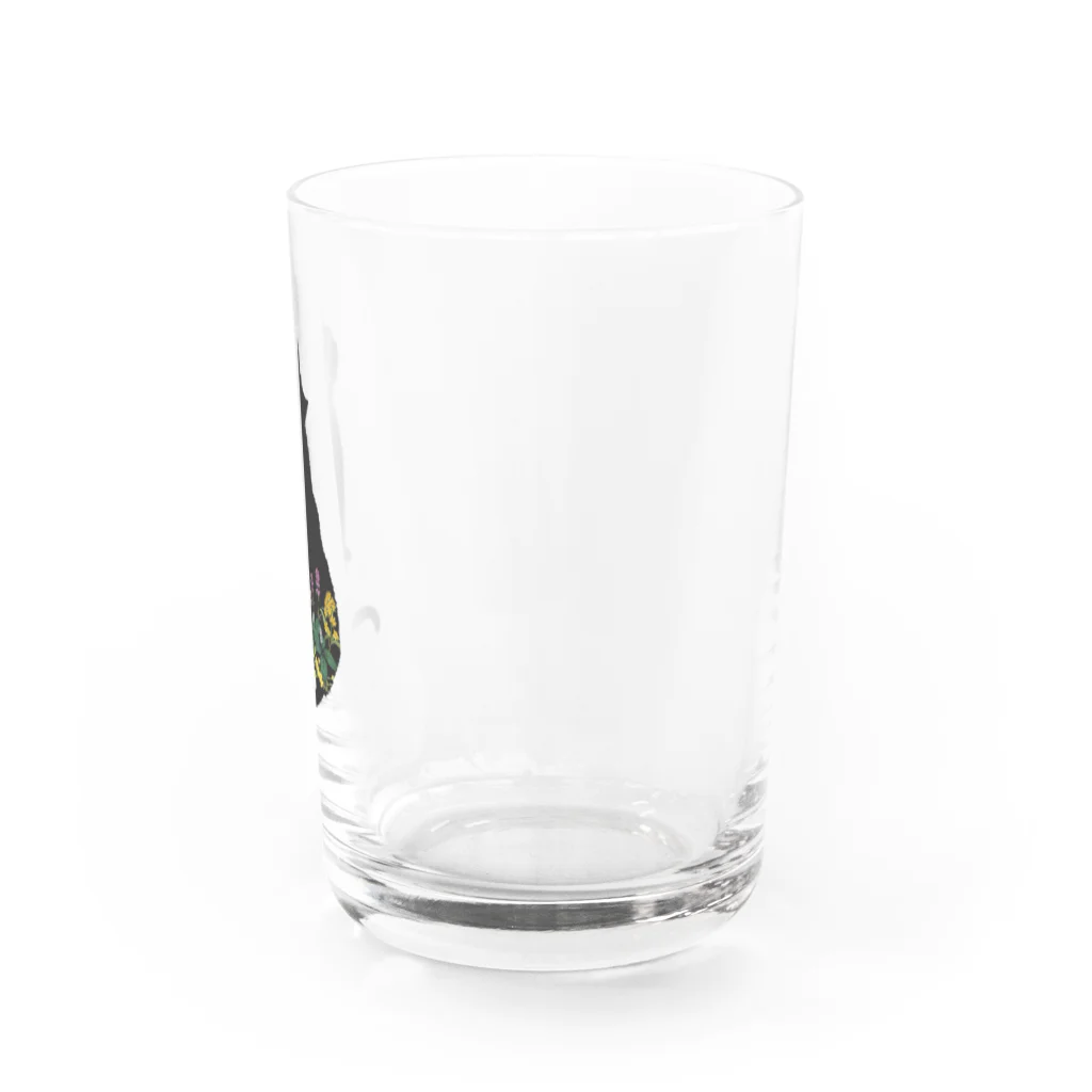 Little fingerの花と黒猫 Water Glass :right