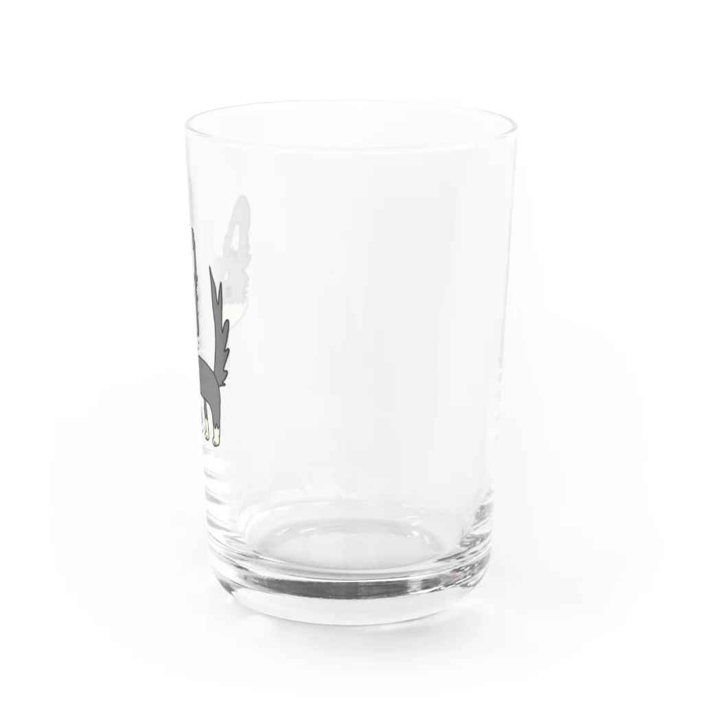 ニコニコ❤︎お肉の黒チワワくん Water Glass :right