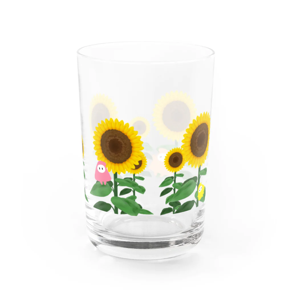 しばの夢工房イラストグッズ店の夏を楽しむ幸せの小人さんたち Water Glass :right