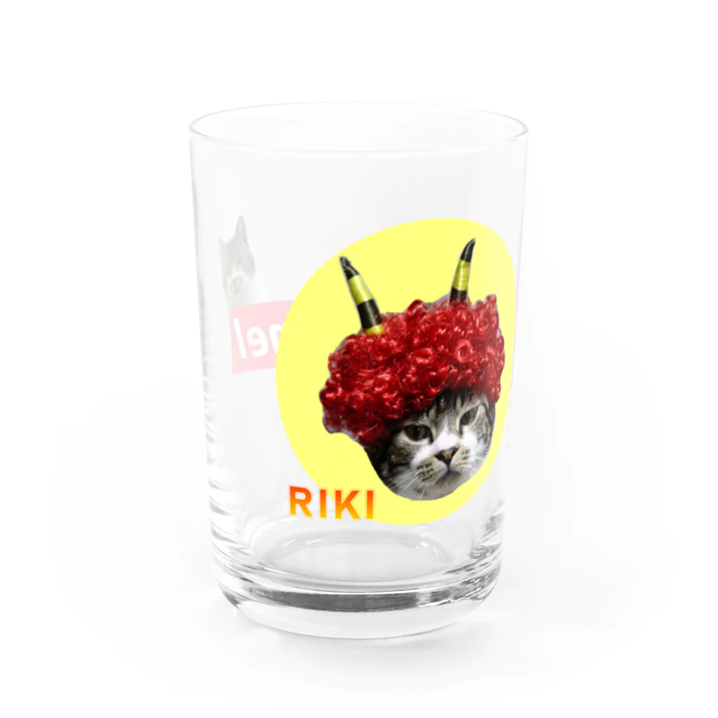 RIKICHANNEL OFFICIAL SHOPの赤鬼×ボックスロゴ Water Glass :right