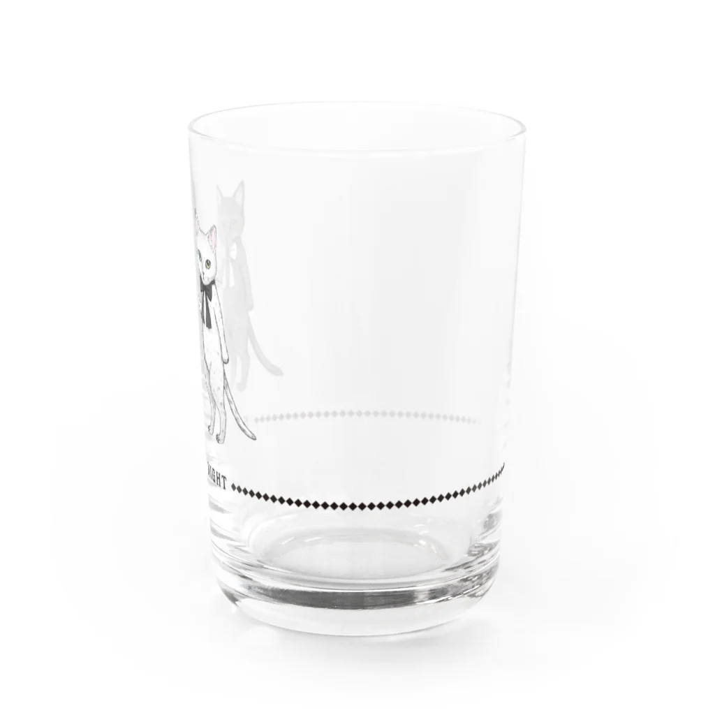 Starrynightの白黒の双子猫 Water Glass :right