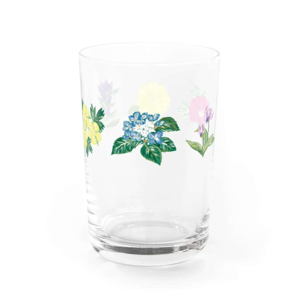 Asahi art styleの北海道の花々 Water Glass :right