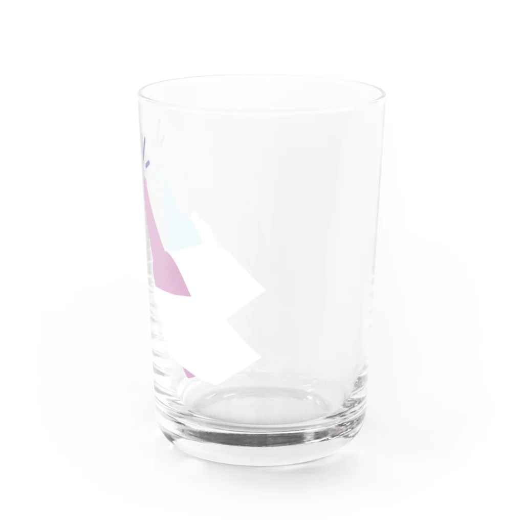 SANKAKU DESIGN STOREの友よ、乾杯しよう！ 青赤 Water Glass :right