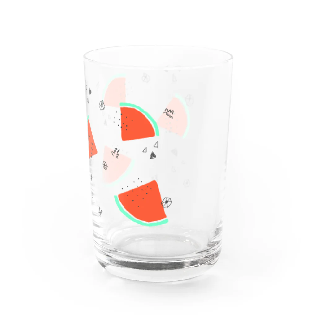 Miiのすいすいすいか🍉 グラス右面