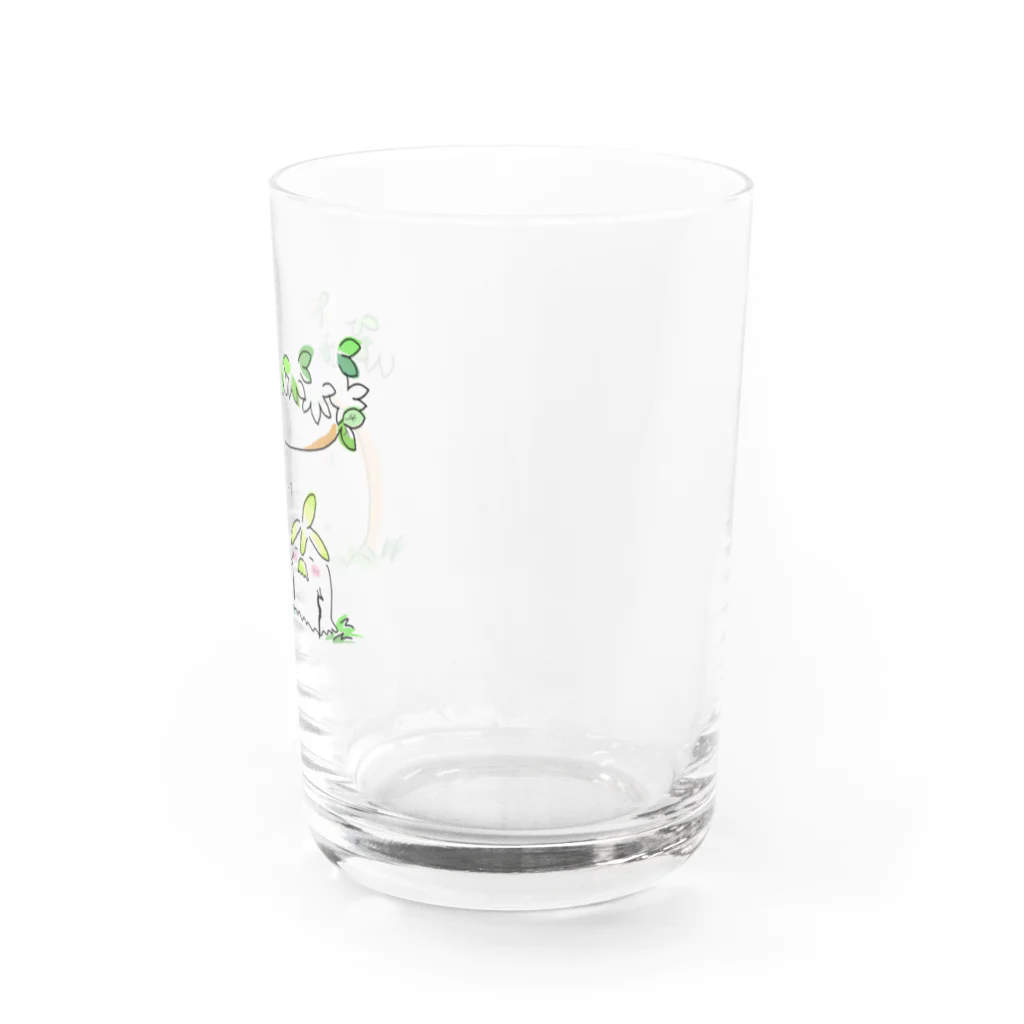 まいにち大変だけどほのぼのって大事の長老の盆栽 Water Glass :right