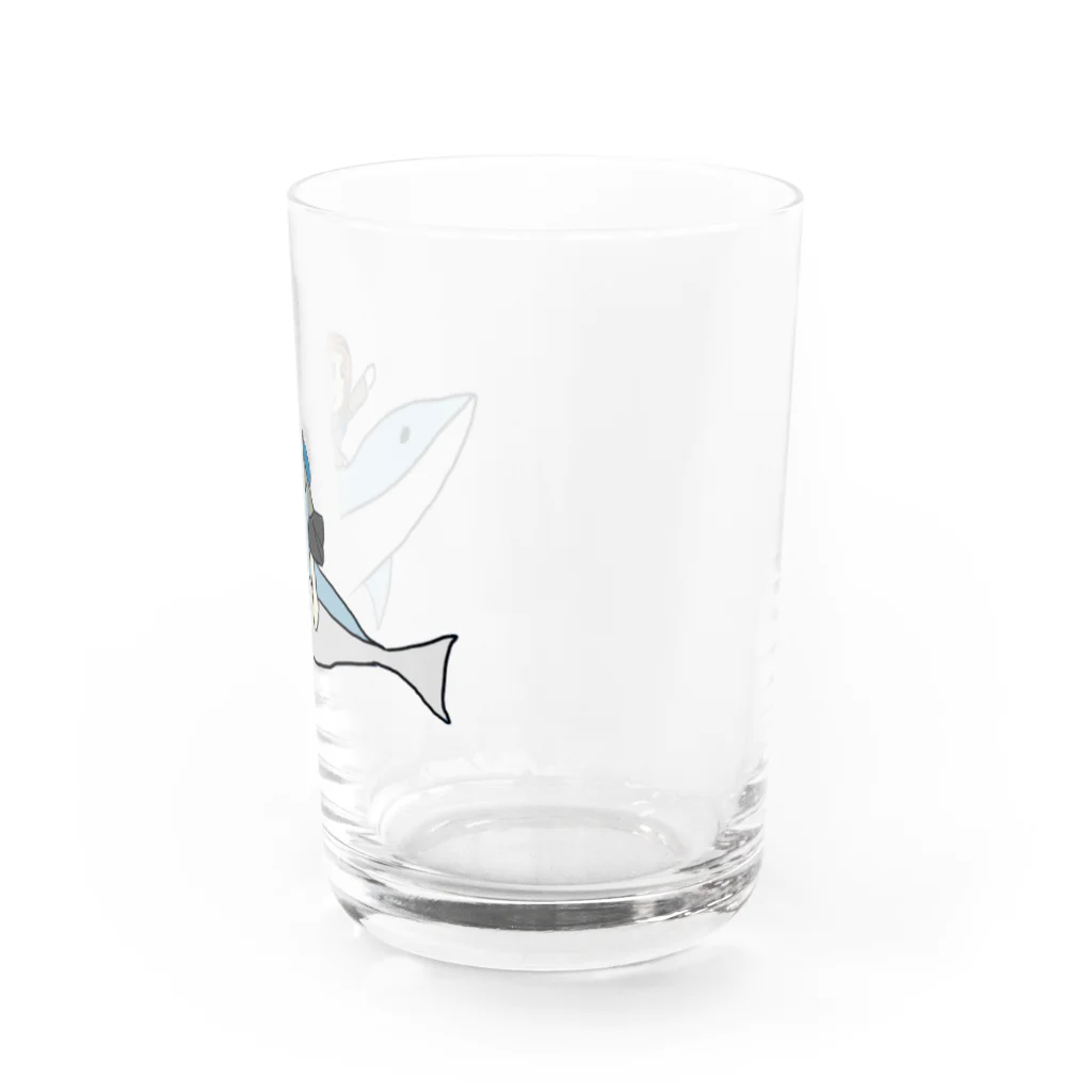 月見うどんのイルカでGo！ Water Glass :right