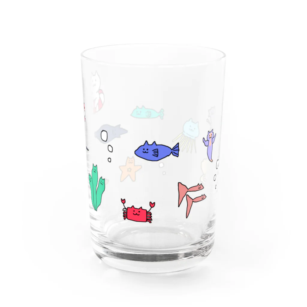 ぽりーのきもすぎない海のなかまたちねこ Water Glass :right