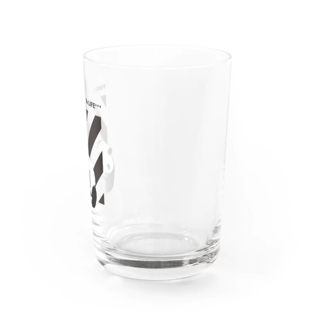 PANDA panda LIFE***の飛び出すパンダ　ストライプ Water Glass :right