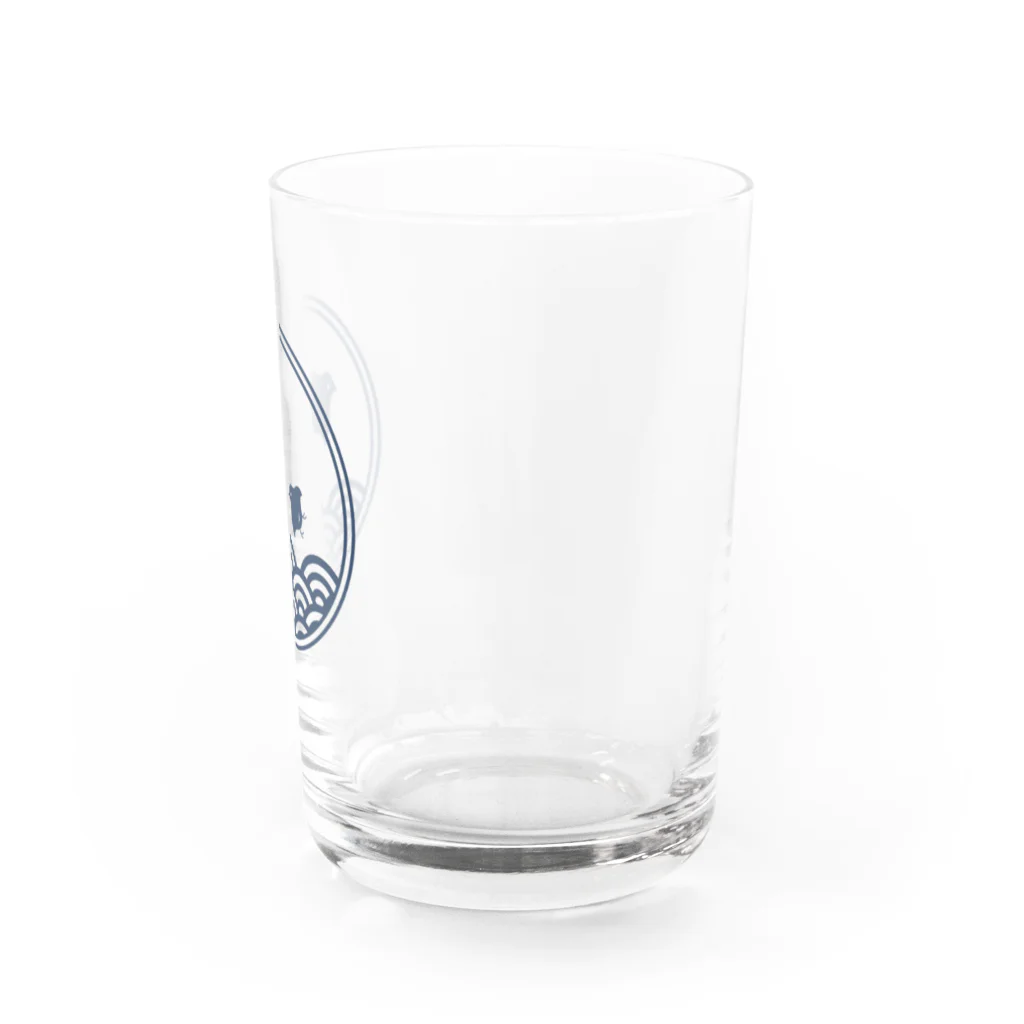 satoharuの千鳥と青海波　 Water Glass :right