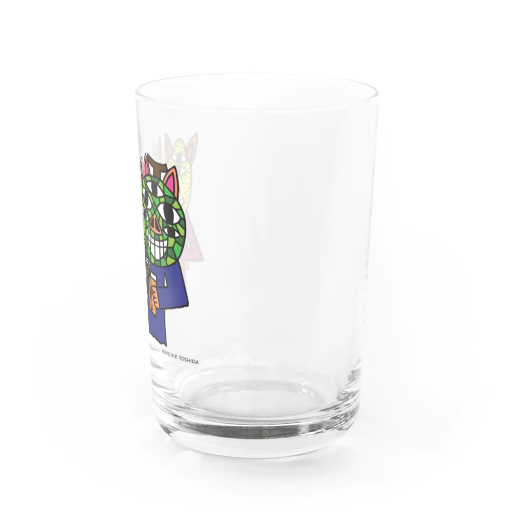 吉田圭佑アート事務所のフルーツ3匹の子豚 Water Glass :right