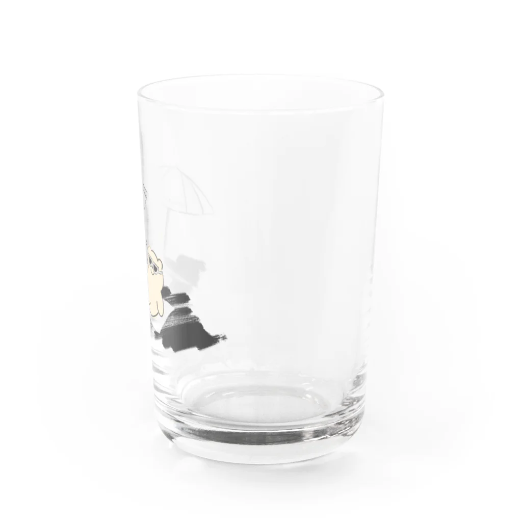 osumashikumashopのおすましくま子とbeach party Water Glass :right