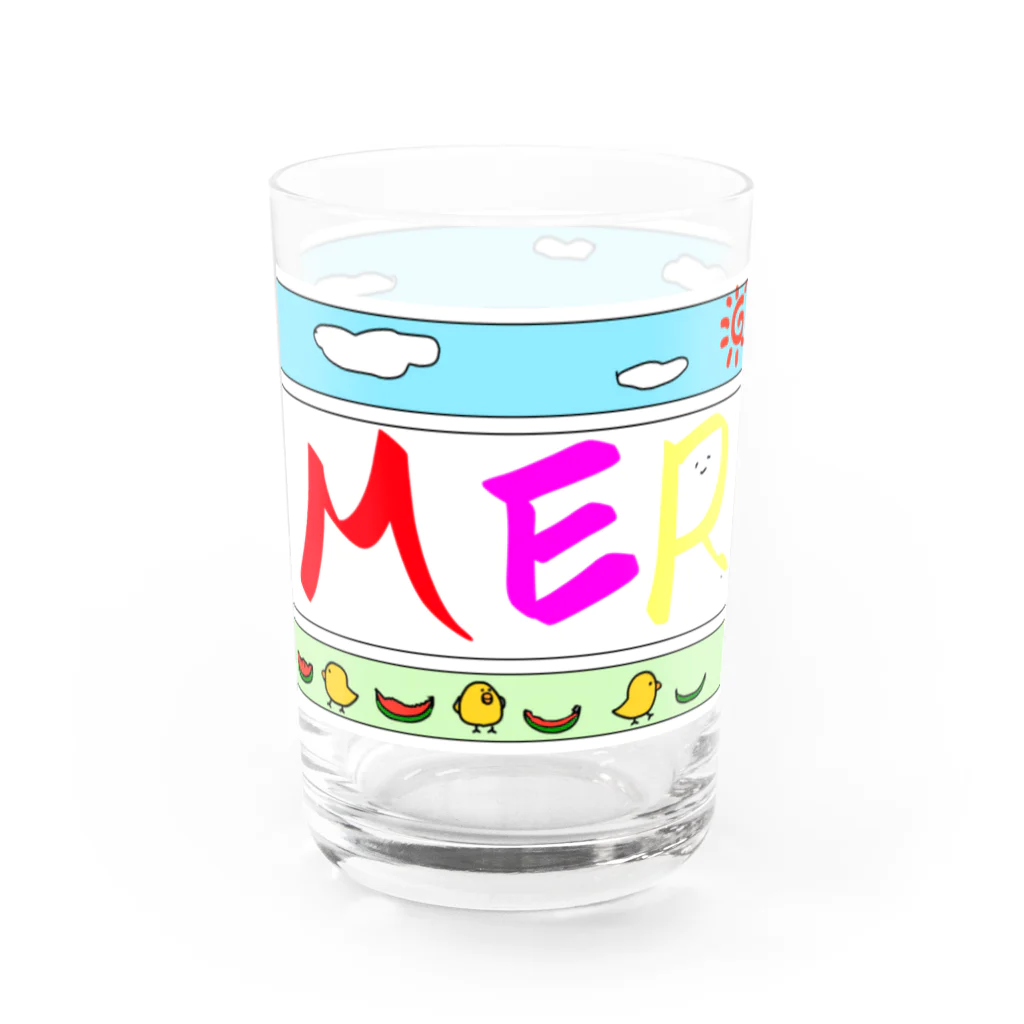 ゆるかわ りずむくんのりずむくん Summer！ Water Glass :right