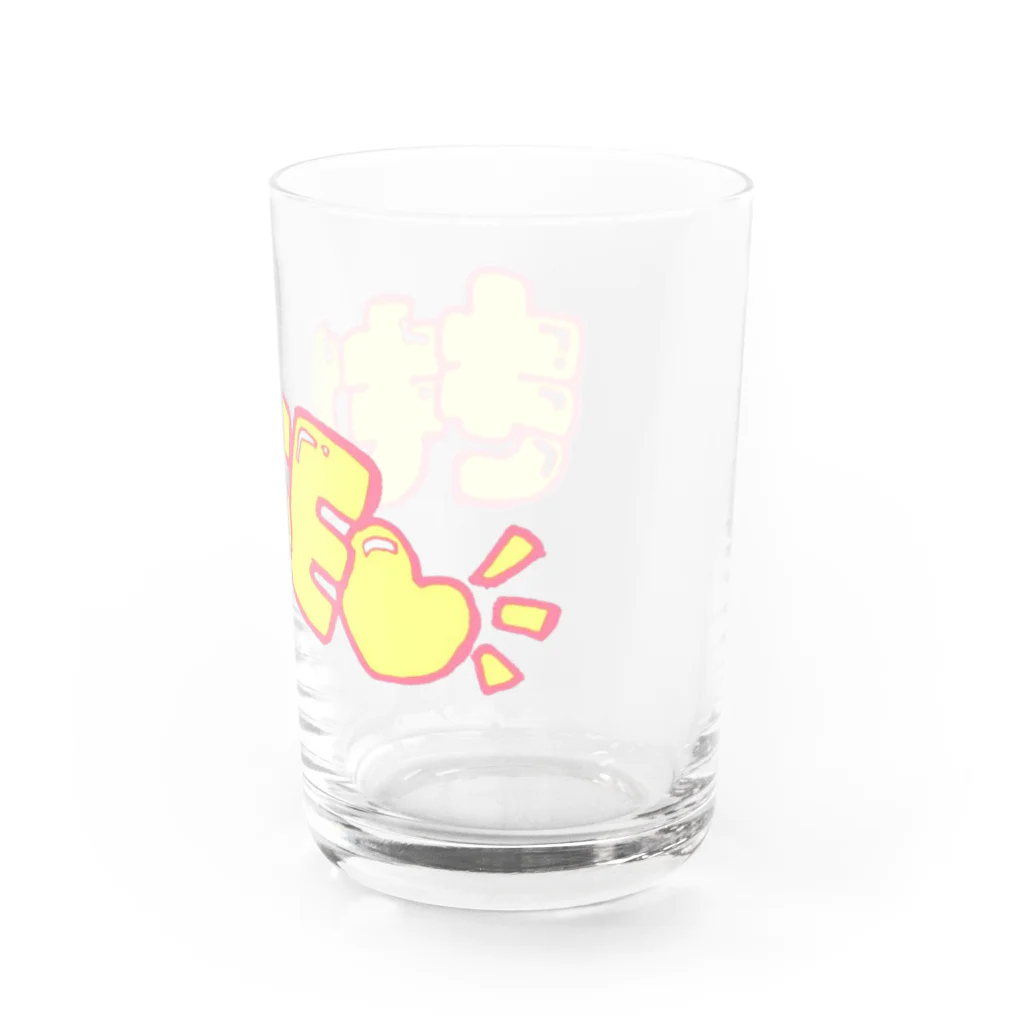 絶滅危惧種　suzuri 店のきもちＥ♡ Water Glass :right
