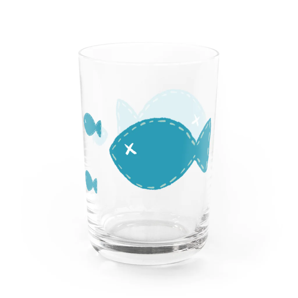 おちえるーむのフェルトのおさかなくん（かぞく） Water Glass :right