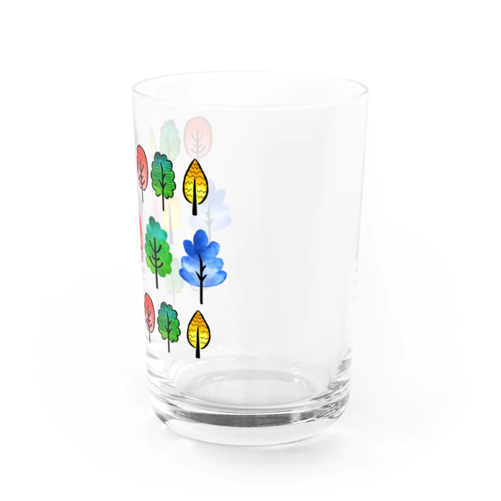水彩イラストグッズの北欧風水彩の木 Water Glass :right
