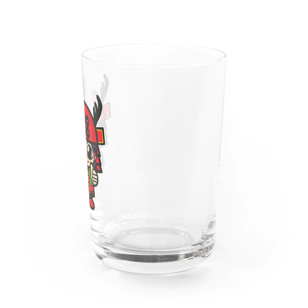 真田幸丸屋  SUZURI支店の真田幸丸(サムズアップ) Water Glass :right