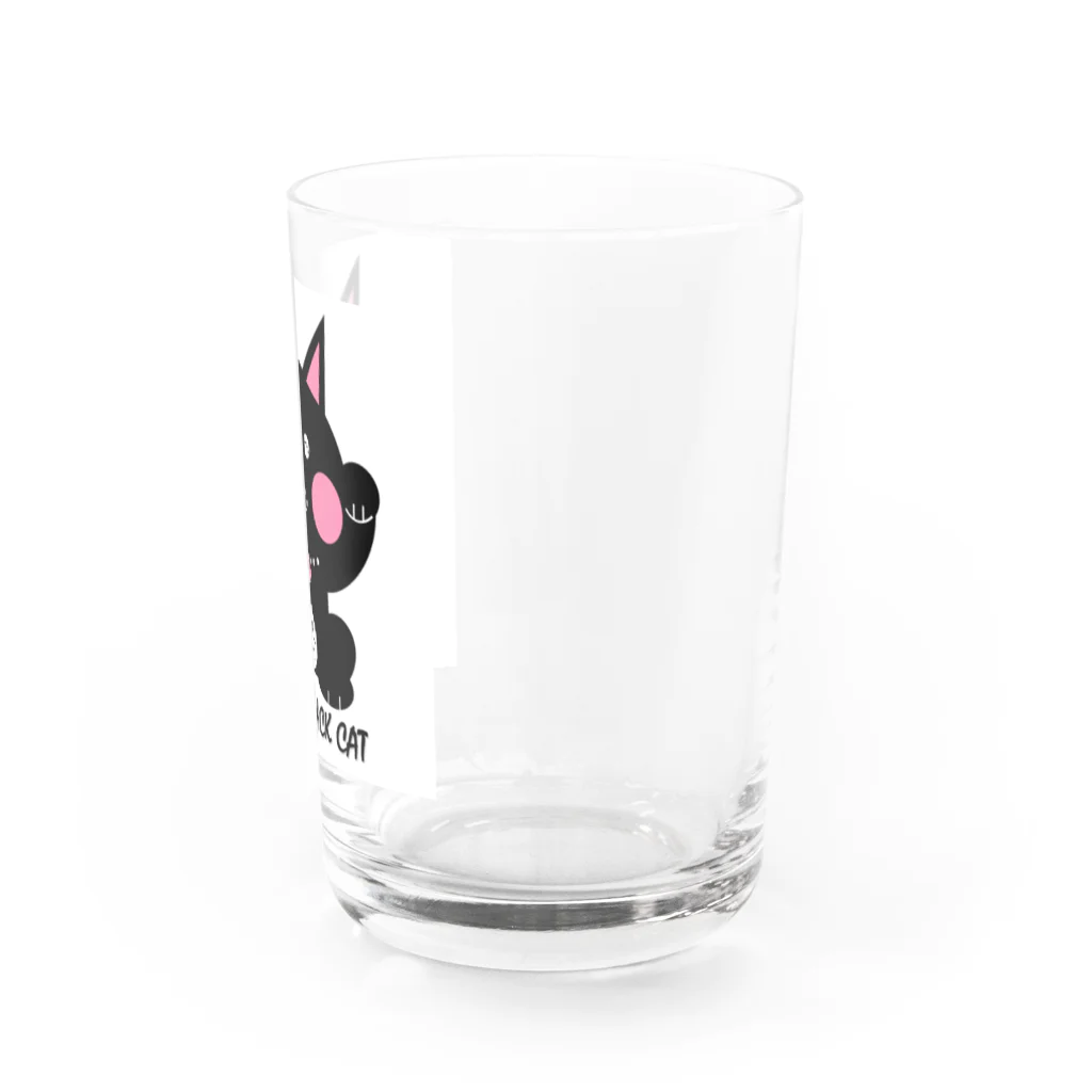 MOTCOM Winkel+の幸運の黒猫｜GOODLUCKcat Water Glass :right