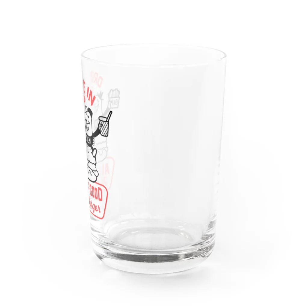 Design For Everydayのビーンズマンとハンバーガー Water Glass :right