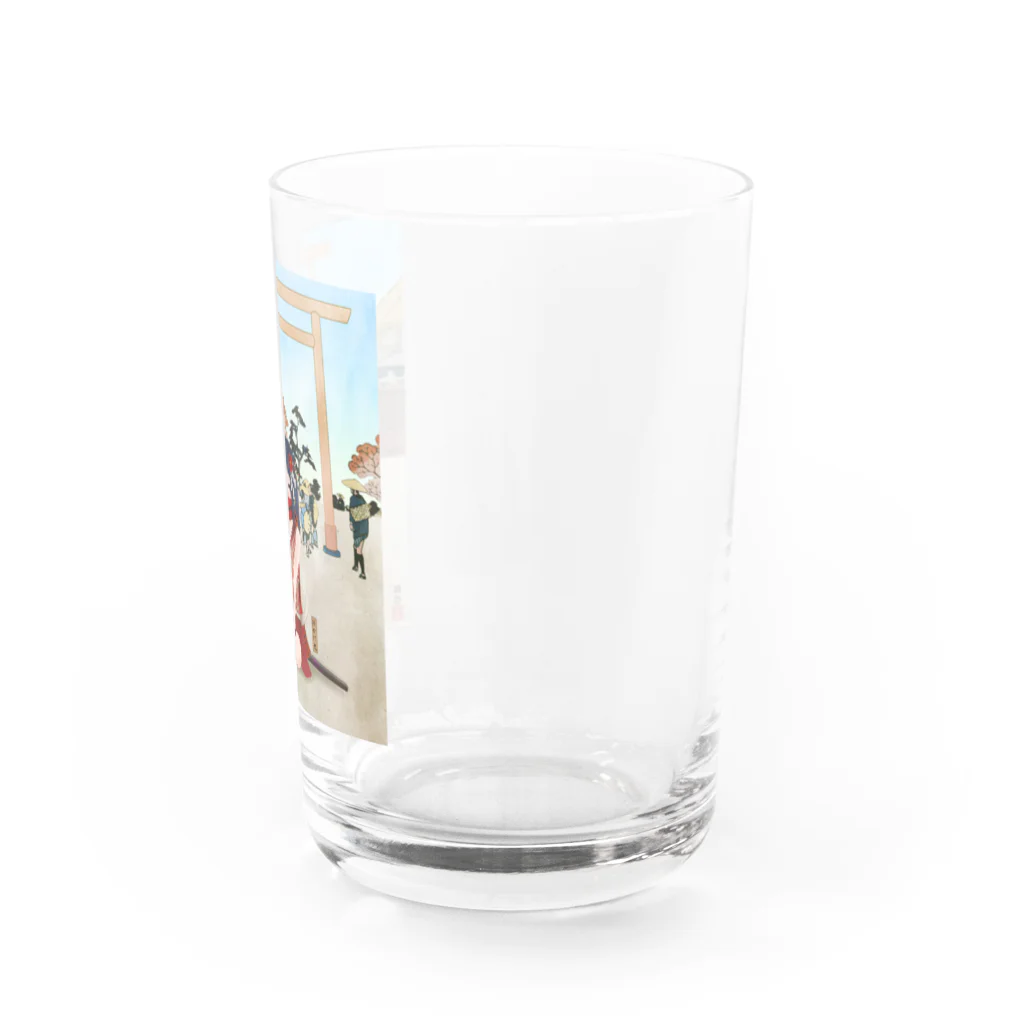 松や SUZURI店の伊勢 おかげ犬 Water Glass :right