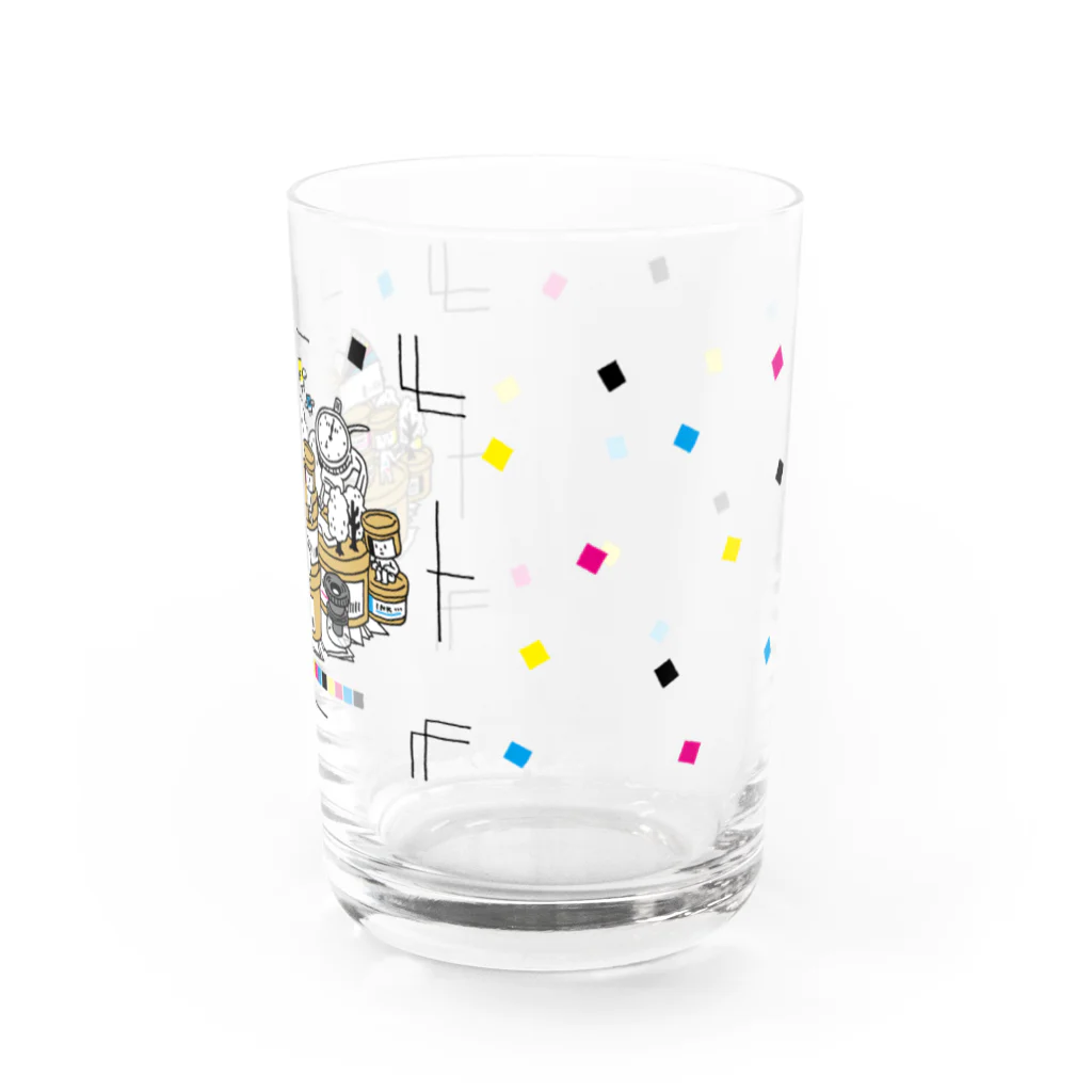 セキサトコのインキ缶ちゃんズ グラス Water Glass :right