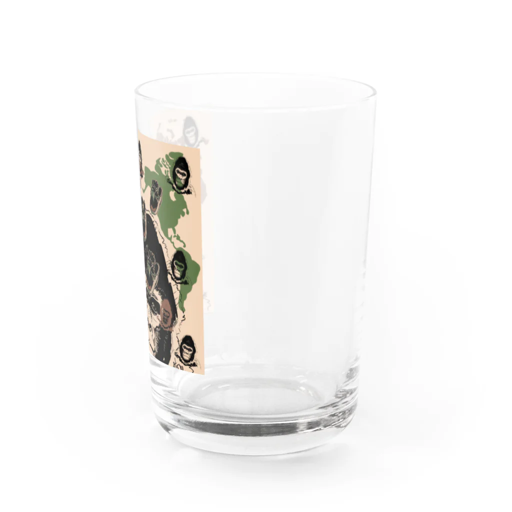 油絵描きの小物売り場のゴリゴリの迷彩柄 Water Glass :right