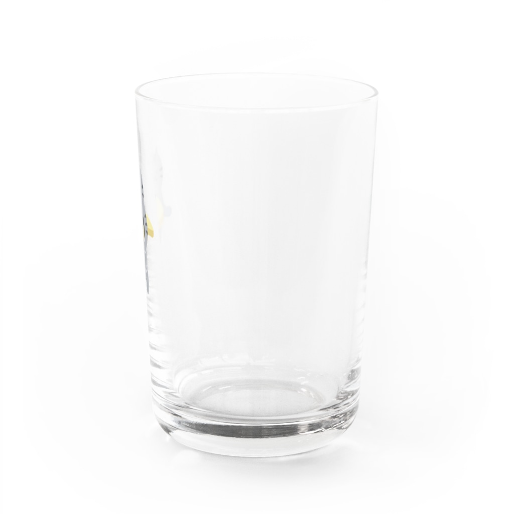 SUIMINグッズのお店の玉子の握り寿司をのんびり運ぶねこ Water Glass :right