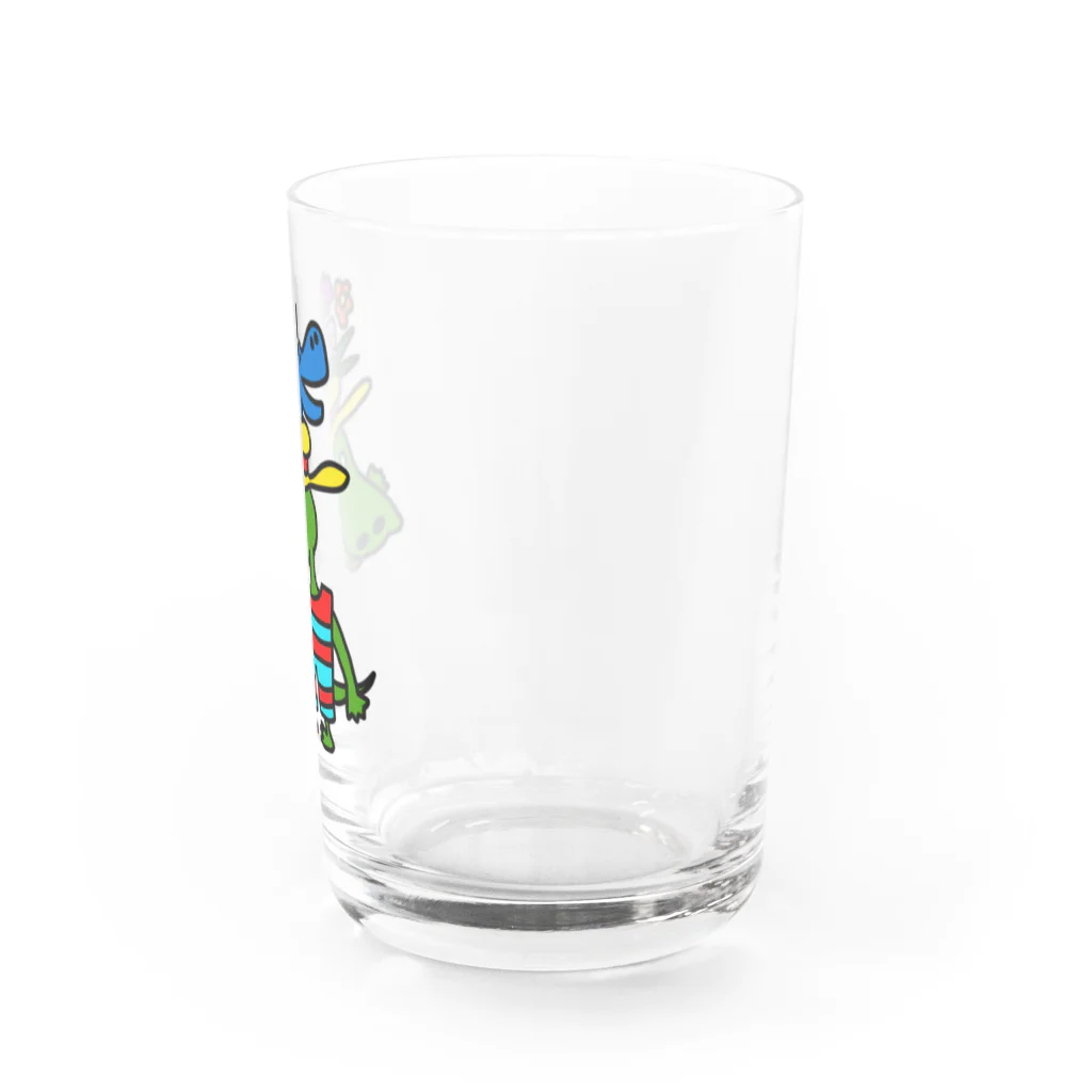 onigirisuit のド派手帽子のワニくん Water Glass :right