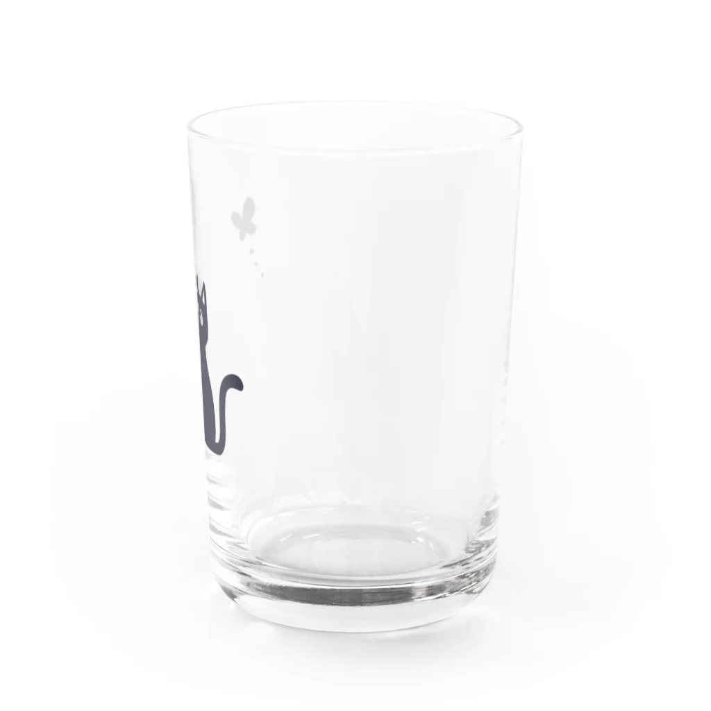 もずくろショップの蝶と黒猫 Water Glass :right