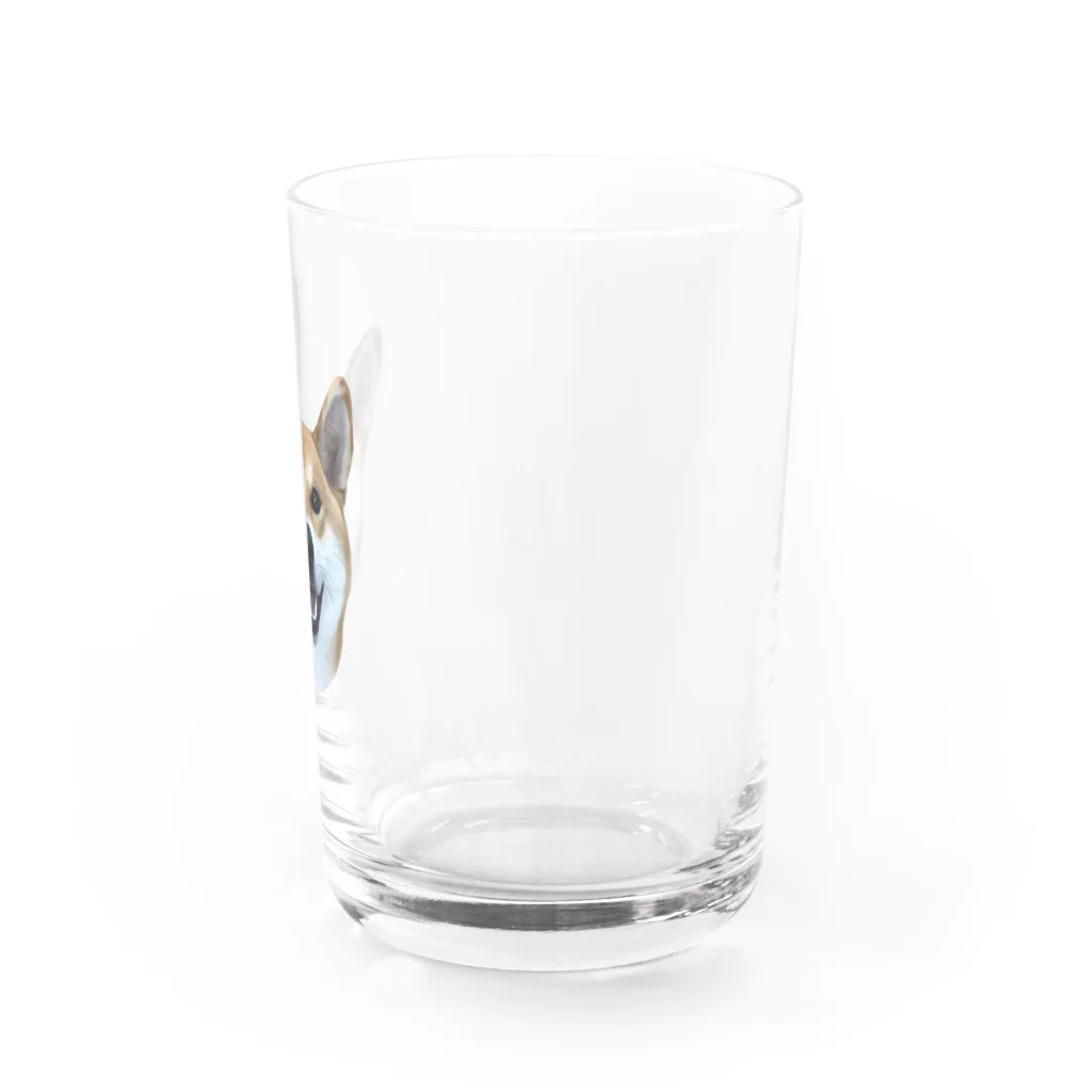 KANTAROの柴犬 かんたろう(油絵) Water Glass :right