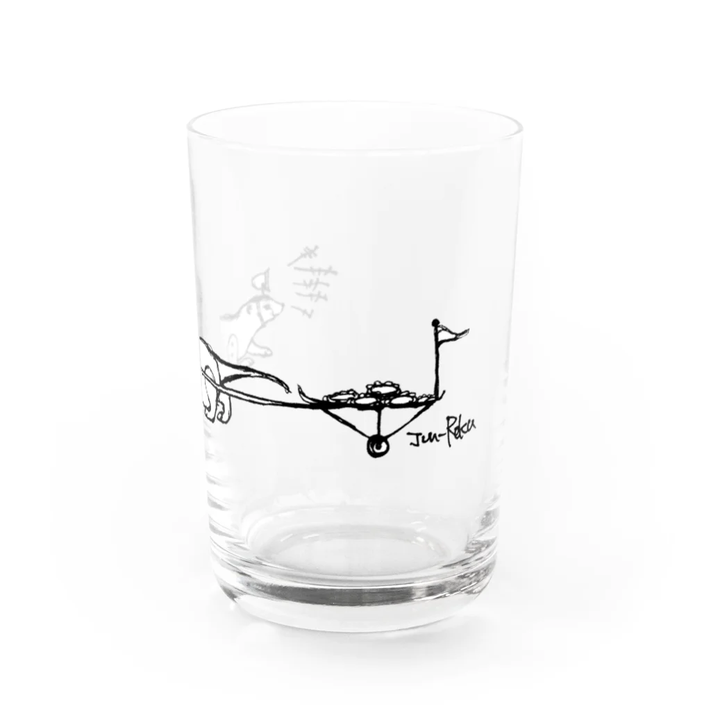 馴鹿 Jun-Rokuのクッキーの運び屋イタチ Water Glass :right