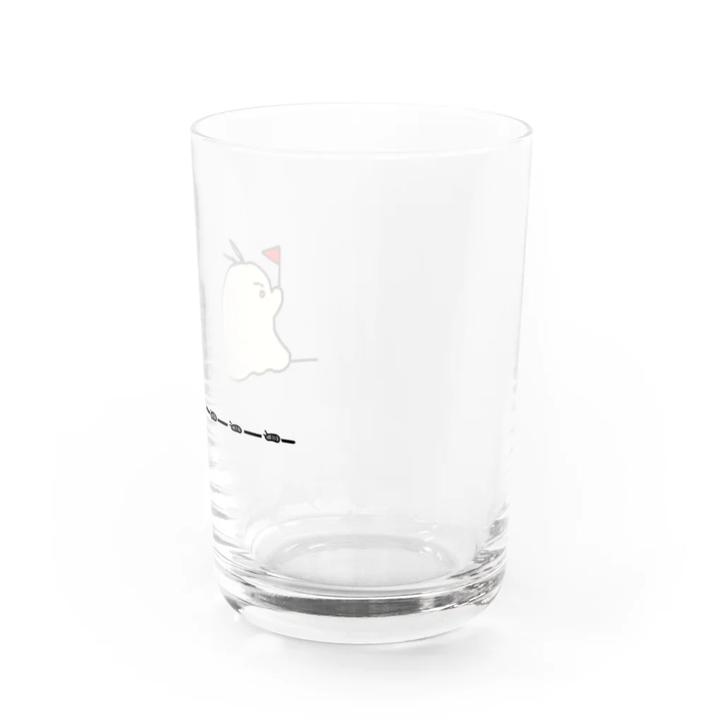 ダンゴムシを粉末にしてコロコロきな粉のヲフタチャンのグッズ Water Glass :right