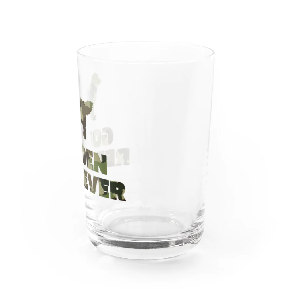 onehappinessのゴールデンレトリバー　迷彩柄 Water Glass :right