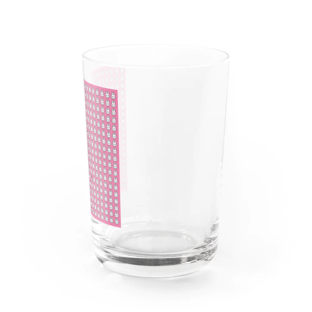 地軸回転機構のおみせ　し゛は゜んく゛店のうさぎがぎっしり Water Glass :right