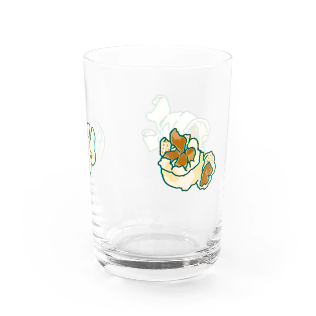 ちぐはぐ屋さんのポップコーン３つ Water Glass :right