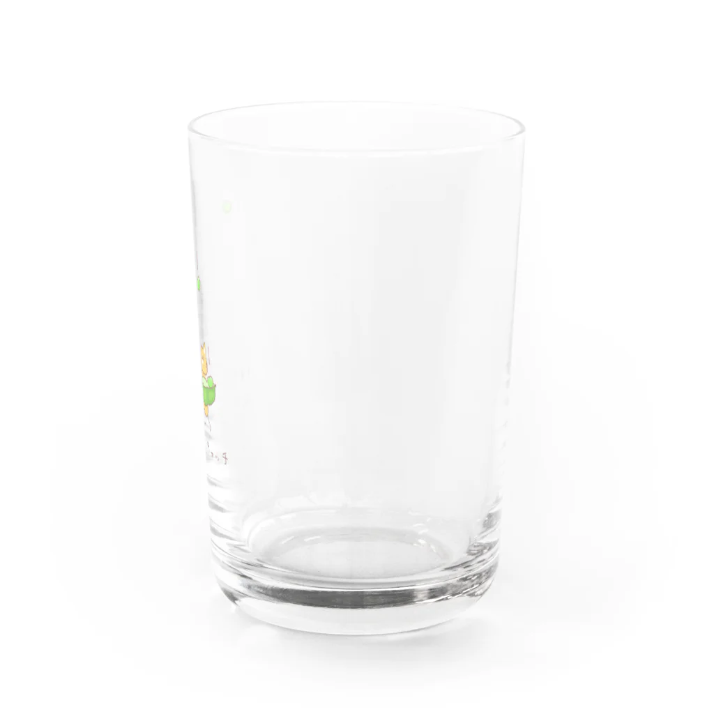 ゆずちゃの枝豆キャッチ Water Glass :right