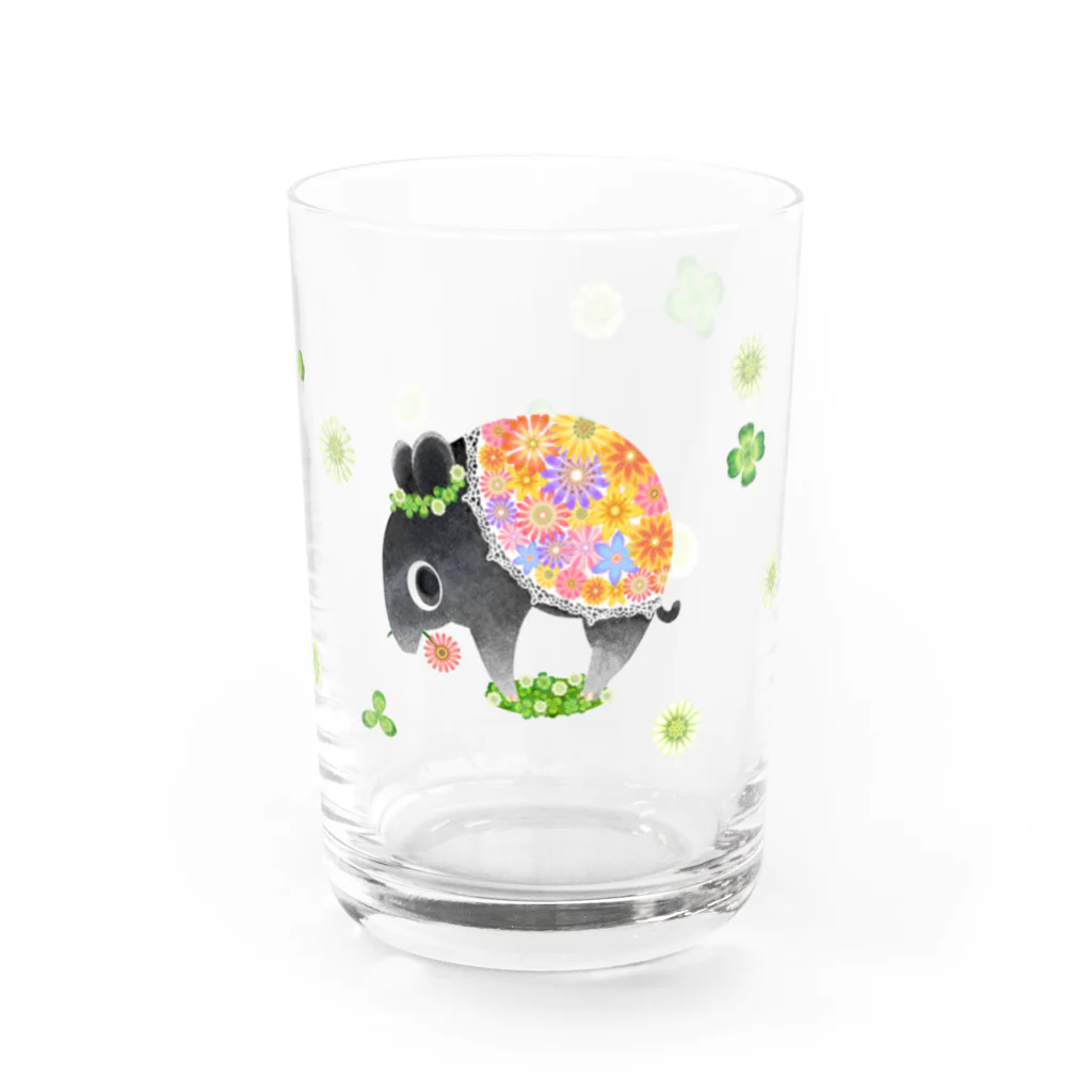 ハルノキ工房のはなくいバク(クローバー) Water Glass :right