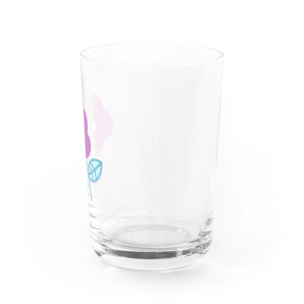 pajamaのむらさき色のお花 Water Glass :right