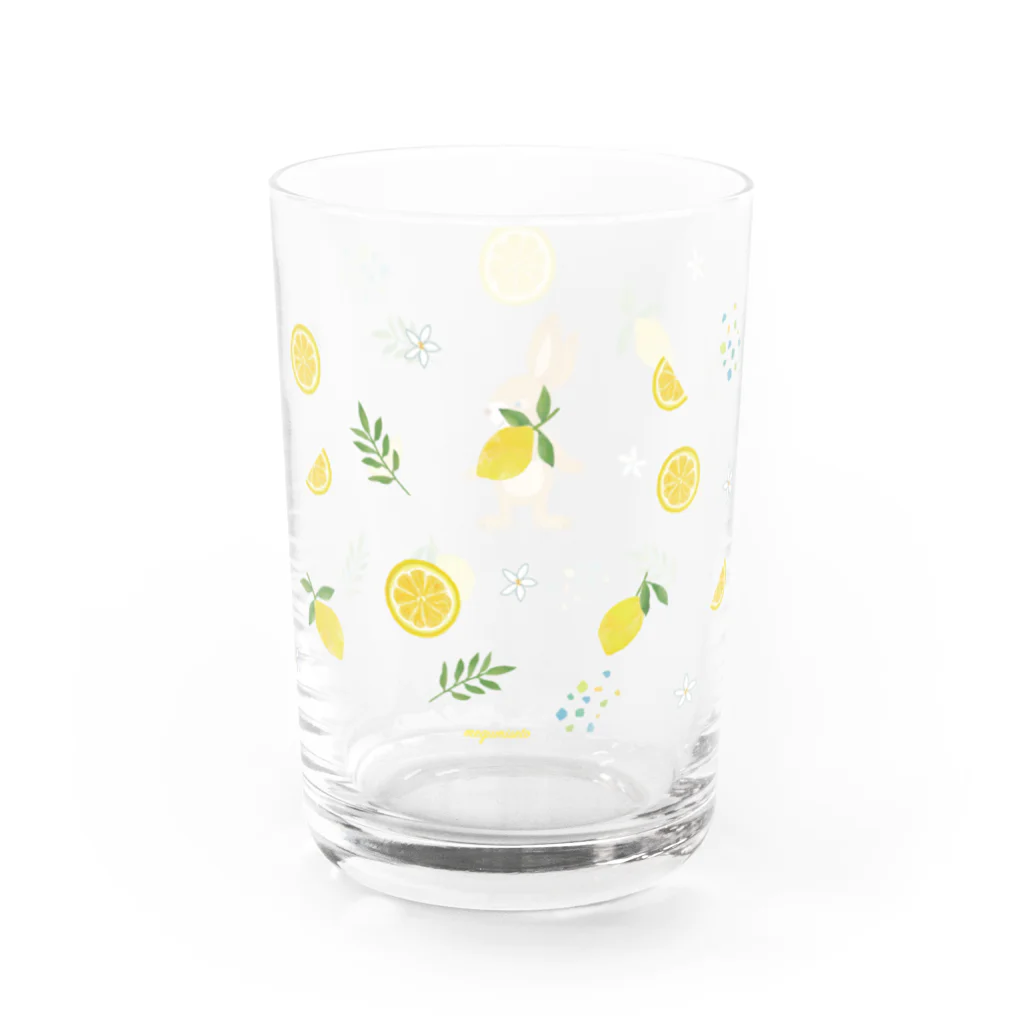 瀬戸めぐみ｜イラストレーター　   のうさぎとレモン　グラス Water Glass :right