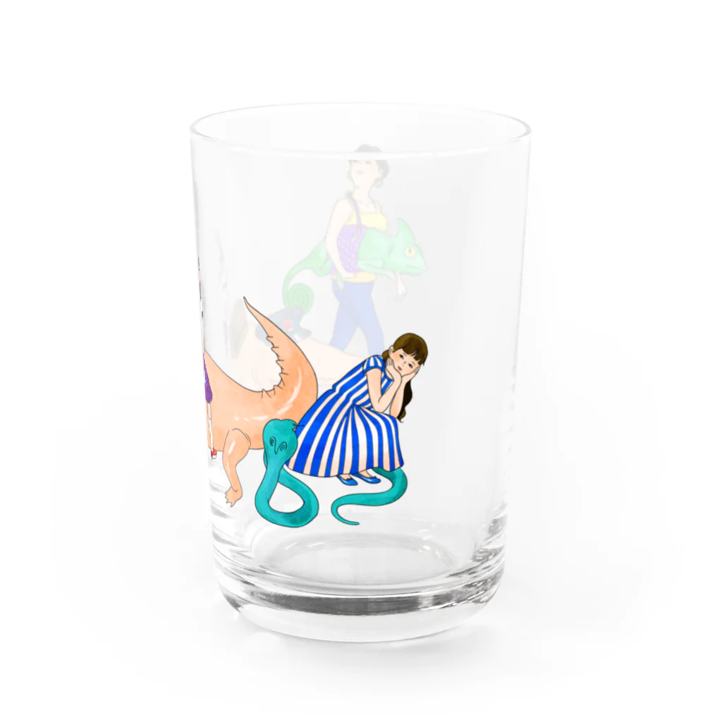 中島悠里 (yuri nakajima)のワニ・コブラ・カメレオン（グラス） Water Glass :right